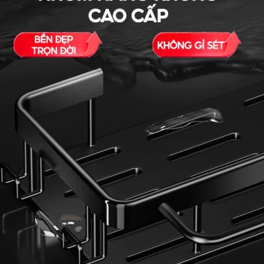 Kệ nhà tắm dán tường Enomax đa năng nhôm cao cấp chống gỉ, kèm phụ kiện lắp đặt, 155.000₫