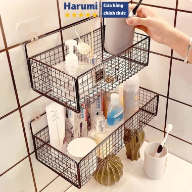 Kệ Nhà Tắm Dán Tường Thép Không Gỉ Cao Cấp Lưới Đa Năng, Góc Tiện Lợi, 23,050₫