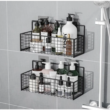 Kệ Nhà Tắm Dán Tường Thép Không Gỉ Cao Cấp Lưới Đa Năng, Góc Tiện Lợi, 23,050₫