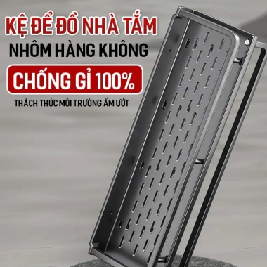 Kệ nhà tắm Enomax dán tường đa năng nhôm hàng không, đựng mỹ phẩm, dầu gội - Bảo hành 10 năm - Giá chỉ 139.000₫