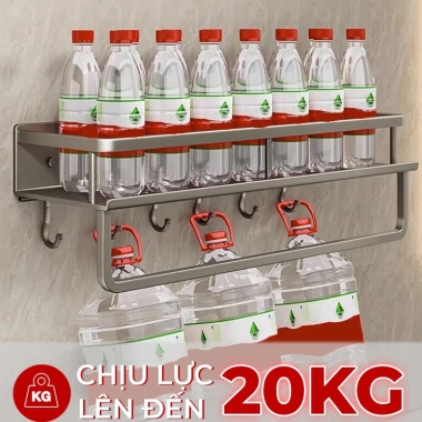 Kệ nhà tắm Enomax dán tường đa năng nhôm hàng không, đựng mỹ phẩm, dầu gội - Bảo hành 10 năm - Giá chỉ 139.000₫
