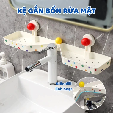 Kệ Nhà Tắm Không Khoan Gắn Bồn Rửa Mặt Mini Xoay 90° Giá Ưu Đãi 129k 3 Kệ Nhà Tắm Không Khoan Gắn Bồn Rửa Mặt Mini Xoay 90° Giá Ưu Đãi 129k 3