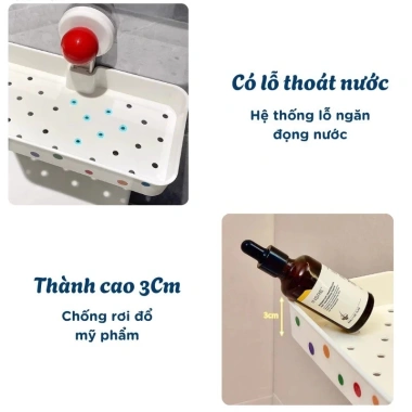 Kệ Nhà Tắm Không Khoan Gắn Bồn Rửa Mặt Mini Xoay 90° Giá Ưu Đãi 129k