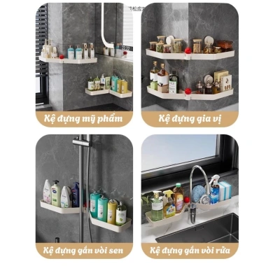 Kệ Nhà Tắm Không Khoan Gắn Bồn Rửa Mặt Mini Xoay 90° Giá Ưu Đãi 129k