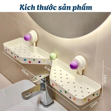 Kệ Nhà Tắm Không Khoan Gắn Bồn Rửa Mặt Mini Xoay 90° Giá Ưu Đãi 129k
