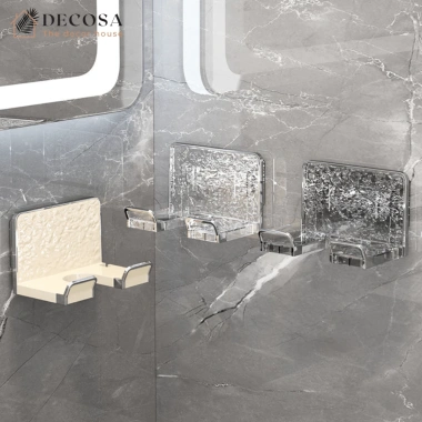 Kệ nhà tắm treo máy sấy tóc dán tường nhựa gợn sóng - Chỉ 74.000₫, tiết kiệm không gian