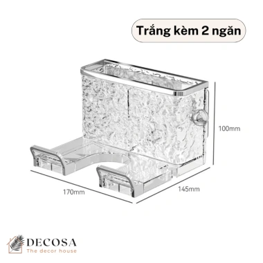 Kệ nhà tắm treo máy sấy tóc dán tường nhựa gợn sóng - Chỉ 74.000₫, tiết kiệm không gian