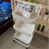 Kệ nhựa 3 tầng nhập khẩu có bánh xe - Đựng bỉm sữa, giá chỉ 56.250₫