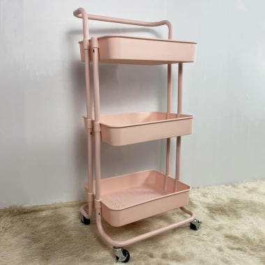 Kệ nhựa 3 tầng nhập khẩu có bánh xe - Đựng bỉm sữa, giá chỉ 56.250₫