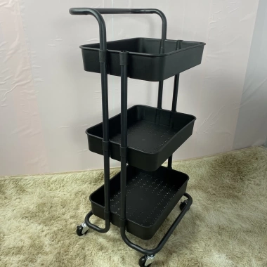 Kệ nhựa 3 tầng nhập khẩu có bánh xe - Đựng bỉm sữa, giá chỉ 56.250₫