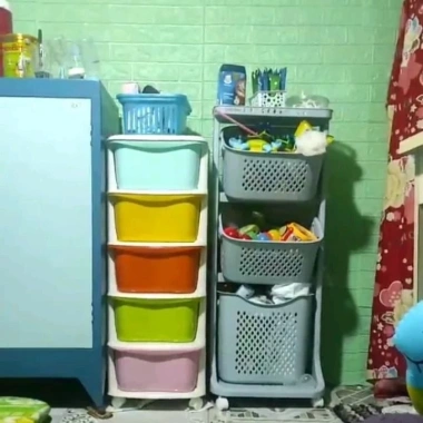 Kệ nhựa đa năng 3 tầng có bánh xe - Tiện Ích Việt, giá chỉ 79.000đ (giảm từ 101.120đ) 2