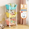 Kệ Nhựa Đa Năng 4 Tầng Hình Gấu - Bánh Xe Di Động, Đựng Đồ Chơi & Gia Đình 5