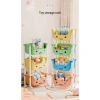 Kệ Nhựa Đa Năng 4 Tầng Hình Gấu - Bánh Xe Di Động, Đựng Đồ Chơi & Gia Đình 7