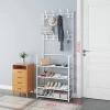 Kệ nhựa đa năng chữ L 4 tầng để giày dép, có móc treo quần áo - Giá chỉ 130.000 VND 9