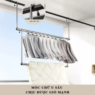 Kệ phơi ban công DREAM OF LOVE - Giá thông minh, điều chỉnh chiều dài ngắn, giảm 20%