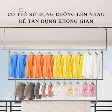 Kệ phơi ban công DREAM OF LOVE - Giá thông minh, điều chỉnh chiều dài ngắn, giảm 20%
