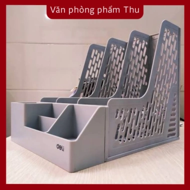 Kệ ráp 3 ngăn Deli Z112 có khay cắm bút - Giá ưu đãi 185.000 VND