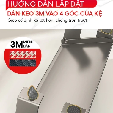 Kệ rửa chén Enomax Thép Carbon treo khăn, miếng rửa, bảo hành 10 năm, 185.000₫ 8