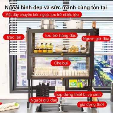 Kệ rửa chén Newhome thép carbon sơn tĩnh điện - Chống bụi mùi, tiết kiệm không gian, giá chỉ 195.000₫ 2