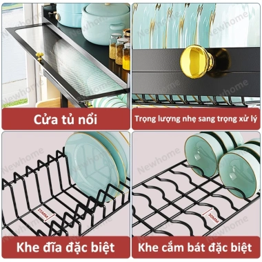 Kệ rửa chén Newhome thép carbon sơn tĩnh điện - Chống bụi mùi, tiết kiệm không gian, giá chỉ 195.000₫ 6