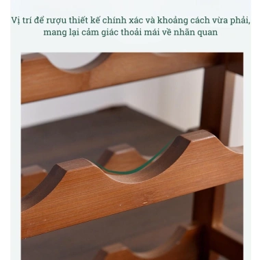 Kệ rượu STAY ECO bằng tre xếp tầng tối giản sang trọng - Giá 299.000đ cho gia đình, khách sạn, nhà hàng