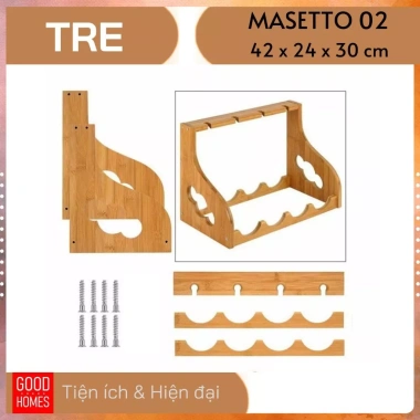 Kệ rượu vang để bàn gỗ tre sang trọng - Giá chỉ 298.000₫, giảm từ 369.520₫