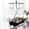 Kệ rượu vang để bàn mạ vàng, đế vân đá sang trọng, kèm 6 móc treo ly, giá chỉ 300k 10