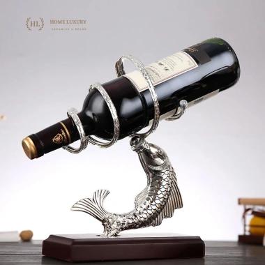 Kệ Rượu Vang Decor Hình Cá - Giá để chai rượu sang trọng, giảm còn 350.000đ