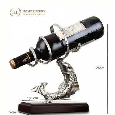Kệ Rượu Vang Decor Hình Cá - Giá để chai rượu sang trọng, giảm còn 350.000đ