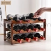Kệ rượu vang Hoả Tốc HN gỗ cao cấp tre khối, 9-12-16 chai, giá 459.000₫