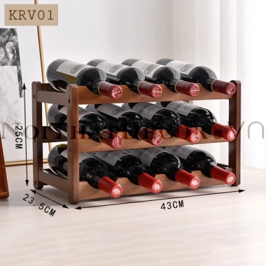 Kệ rượu vang Hoả Tốc HN gỗ cao cấp tre khối, 9-12-16 chai, giá 459.000₫