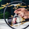 Kệ rượu vang sang trọng với 6 móc ly kim loại mạ vàng, đế vân đá - giảm giá 300.000₫ 8