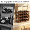 Kệ rượu vang tre sang trọng thiết kế cho phòng khách và quầy bar giảm giá 21% 2
