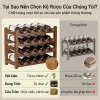 Kệ rượu vang tre sang trọng thiết kế cho phòng khách và quầy bar giảm giá 21% 6
