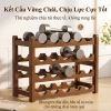 Kệ rượu vang tre sang trọng thiết kế cho phòng khách và quầy bar giảm giá 21% 7