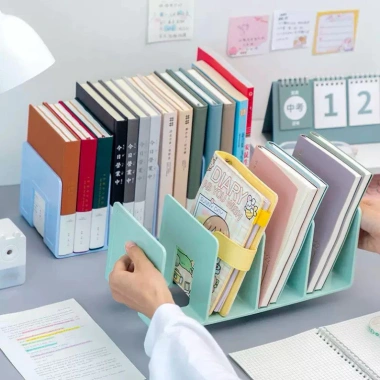 Kệ Sách 4 Ngăn Màu Trơn Đa Năng cho Bàn Học - Đựng Tài Liệu, Bút, Trang Trí 32,339 VND 2