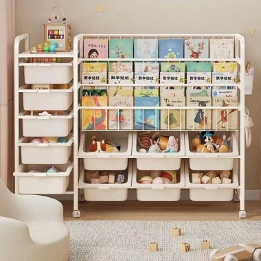 Kệ sách đa năng có bánh xe di chuyển cho bé - Tiết kiệm không gian, dễ di chuyển, 550.000 VND