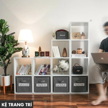 Kệ sách đa năng tổ ong nhiều tầng gỗ bền đẹp, giá rẻ 70.000đ - Dễ lắp ráp