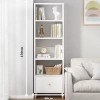 Kệ sách gỗ Bắc Âu, nhiều tầng, chân tủ cao, MDF Melamine B28 – 167.500₫ 2