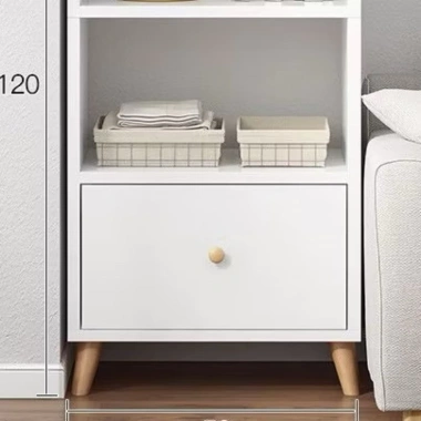 Kệ sách gỗ Bắc Âu, nhiều tầng, chân tủ cao, MDF Melamine B28 – 167.500₫