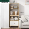 Kệ sách gỗ Bắc Âu, nhiều tầng, chân tủ cao, MDF Melamine B28 – 167.500₫ 6