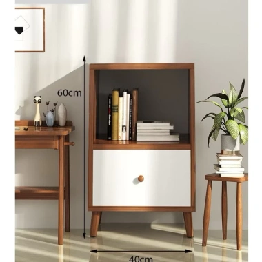 Kệ sách gỗ Bắc Âu, nhiều tầng, chân tủ cao, MDF Melamine B28 – 167.500₫