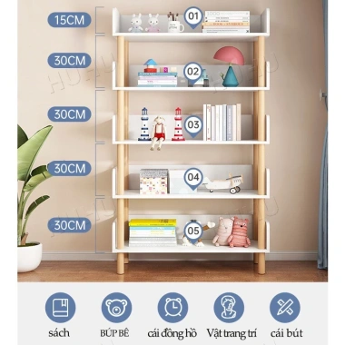 Kệ sách gỗ HUHU 4-6 tầng đa năng, cắt góc tiện lợi - Giá ưu đãi 148.000₫ 6 Kệ sách gỗ HUHU 4-6 tầng đa năng, cắt góc tiện lợi - Giá ưu đãi 148.000₫ 6