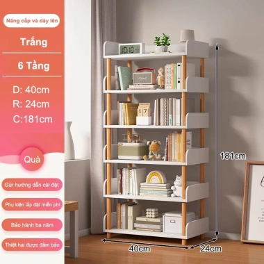 Kệ sách gỗ HUHU 4-6 tầng đa năng, cắt góc tiện lợi - Giá ưu đãi 148.000₫