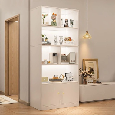 Kệ sách gỗ MDF chữ U B66 - Tủ đa tầng, giá sách đứng sang trọng, chỉ 394.400₫