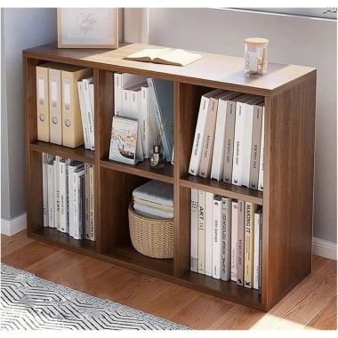 Kệ sách gỗ MDF đa năng 6 ô, chống ẩm, giá chỉ 175.000 VNĐ - Tiện lợi cho phòng