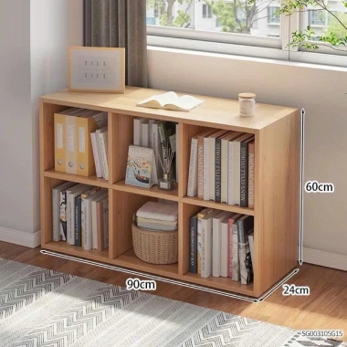 Kệ sách gỗ MDF đa năng 6 ô, chống ẩm, giá chỉ 175.000 VNĐ - Tiện lợi cho phòng
