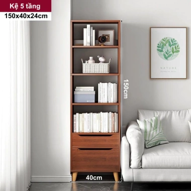 Kệ sách gỗ MDF Melamine Bắc Âu, decor tết phòng ngủ, lắp ghép – 241.000₫ 2