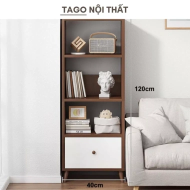 Kệ sách gỗ MDF Melamine Bắc Âu, decor tết phòng ngủ, lắp ghép – 241.000₫ 4