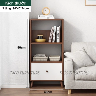 Kệ sách gỗ MDF Melamine Bắc Âu, decor tết phòng ngủ, lắp ghép – 241.000₫ 5